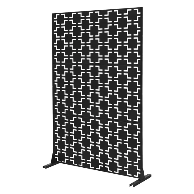 ECD Germany Milano paravent métal noir 120x180 cm