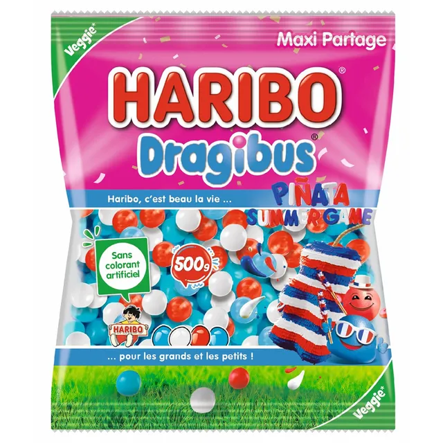 Haribo Dragibus tricolore bonbons gélifiés fruit