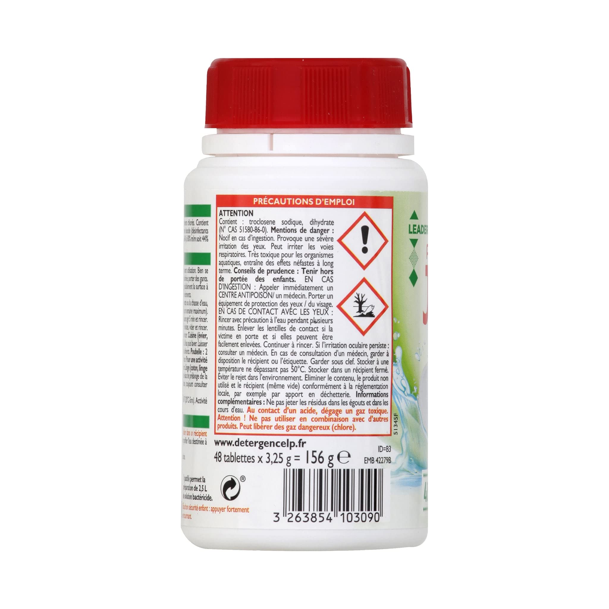 Leader Price pastilles javel WC 156g désinfectant