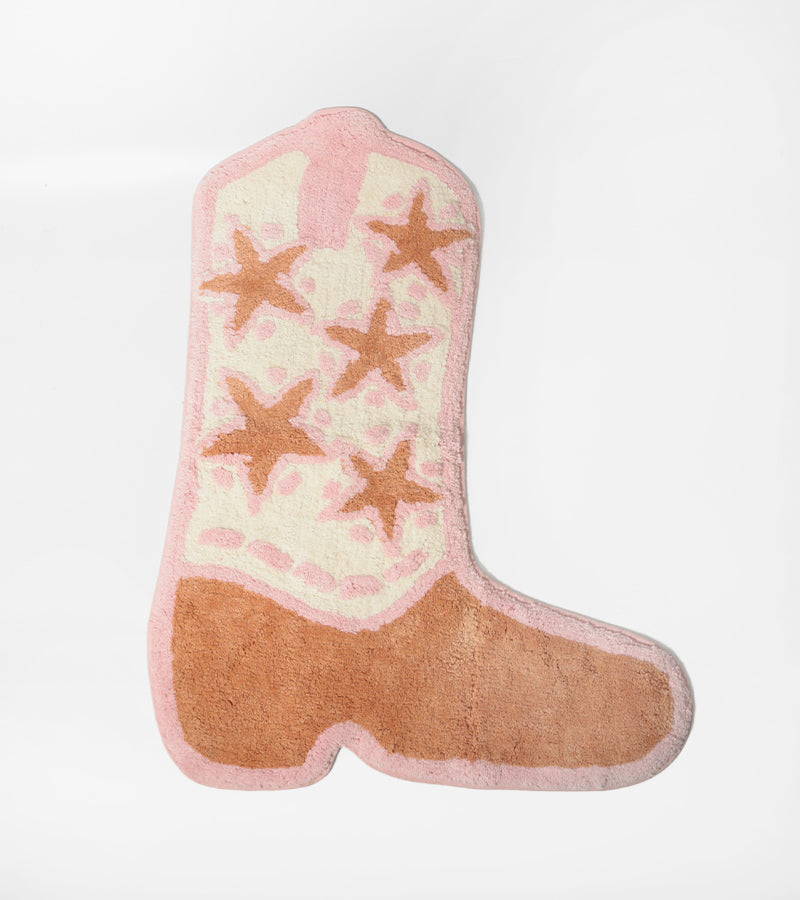 L'avant gardiste tapis botte de cowboy entrée salon