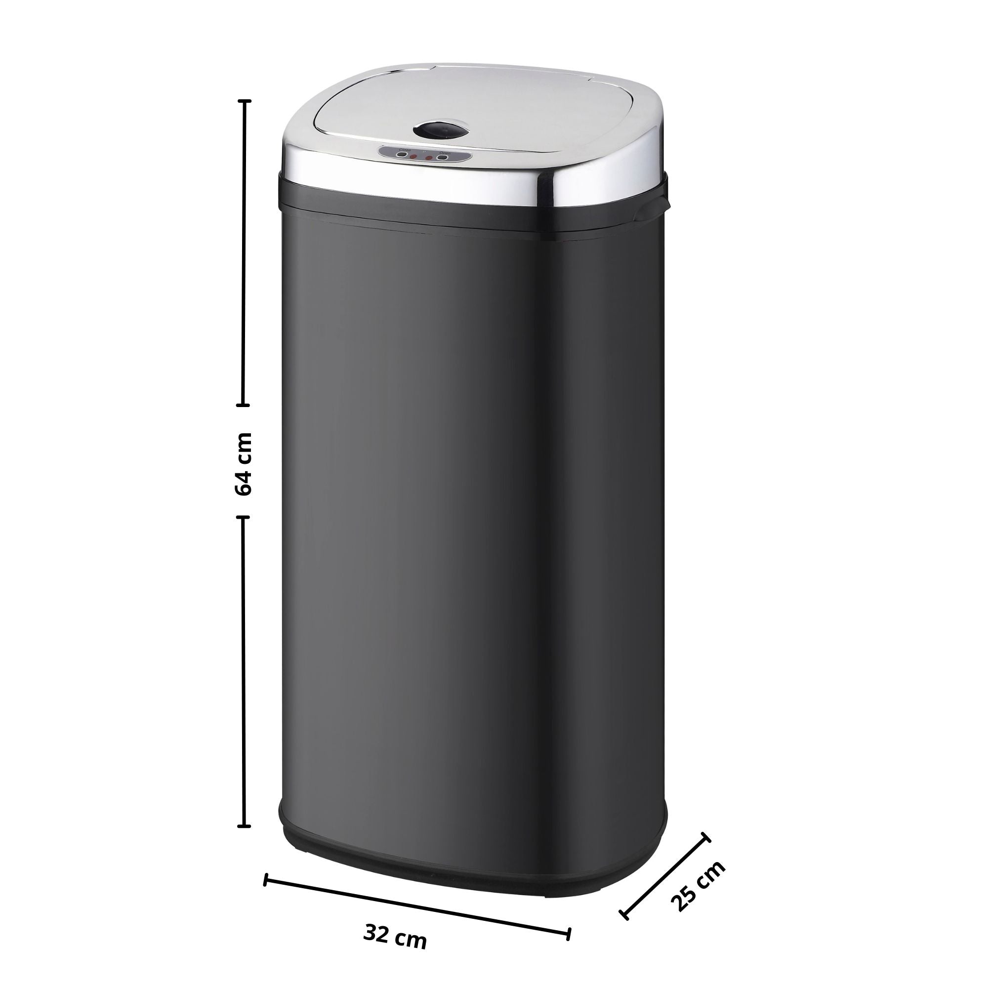 Red Deco Largo poubelle automatique 42L noir brillant inox