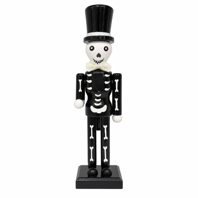 Stokomani Fêtes casse-noisette Halloween bois noir 25 cm