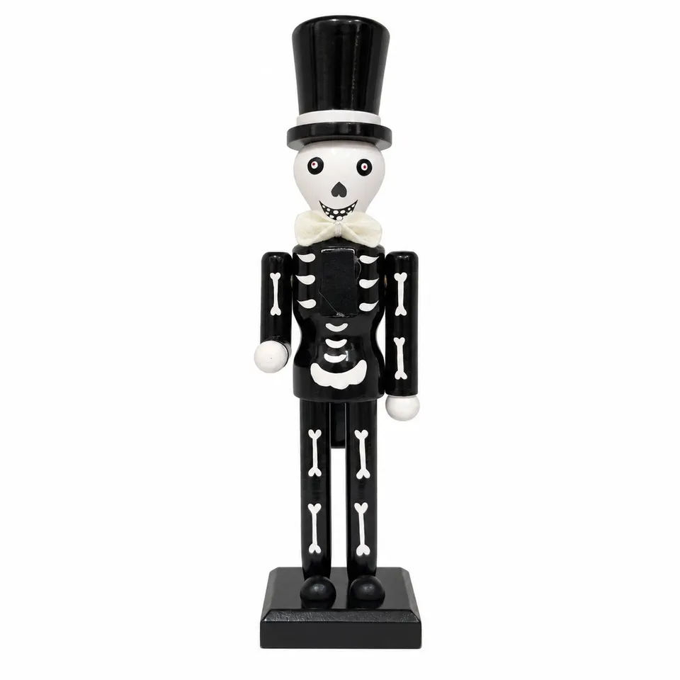 Stokomani Fêtes casse-noisette Halloween bois noir 25 cm