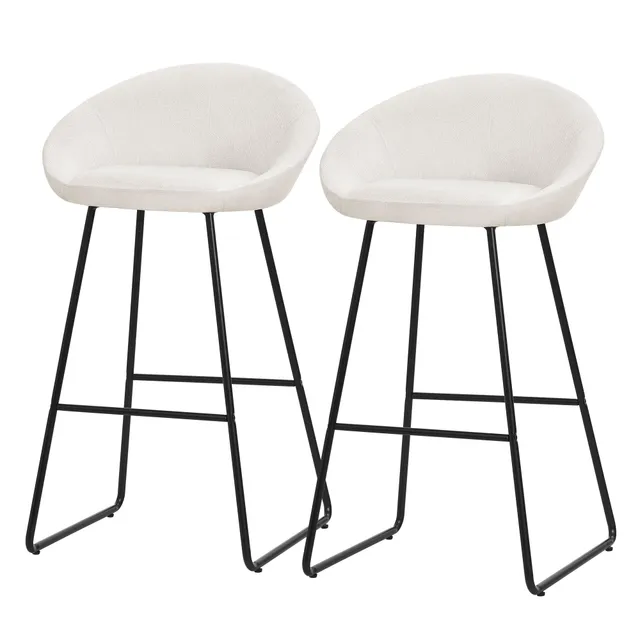 ECD Germany Möbel Barhocker 56x94x50 cm Lot 2 tabourets bar beige
