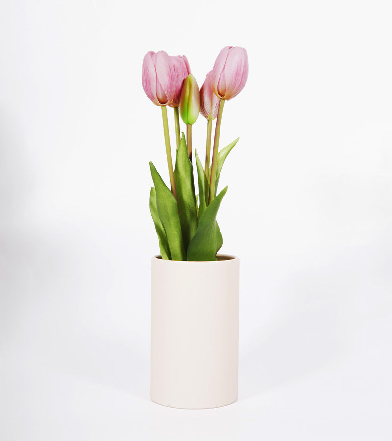 L'avant gardiste bouquet tulipes artificielles jaune