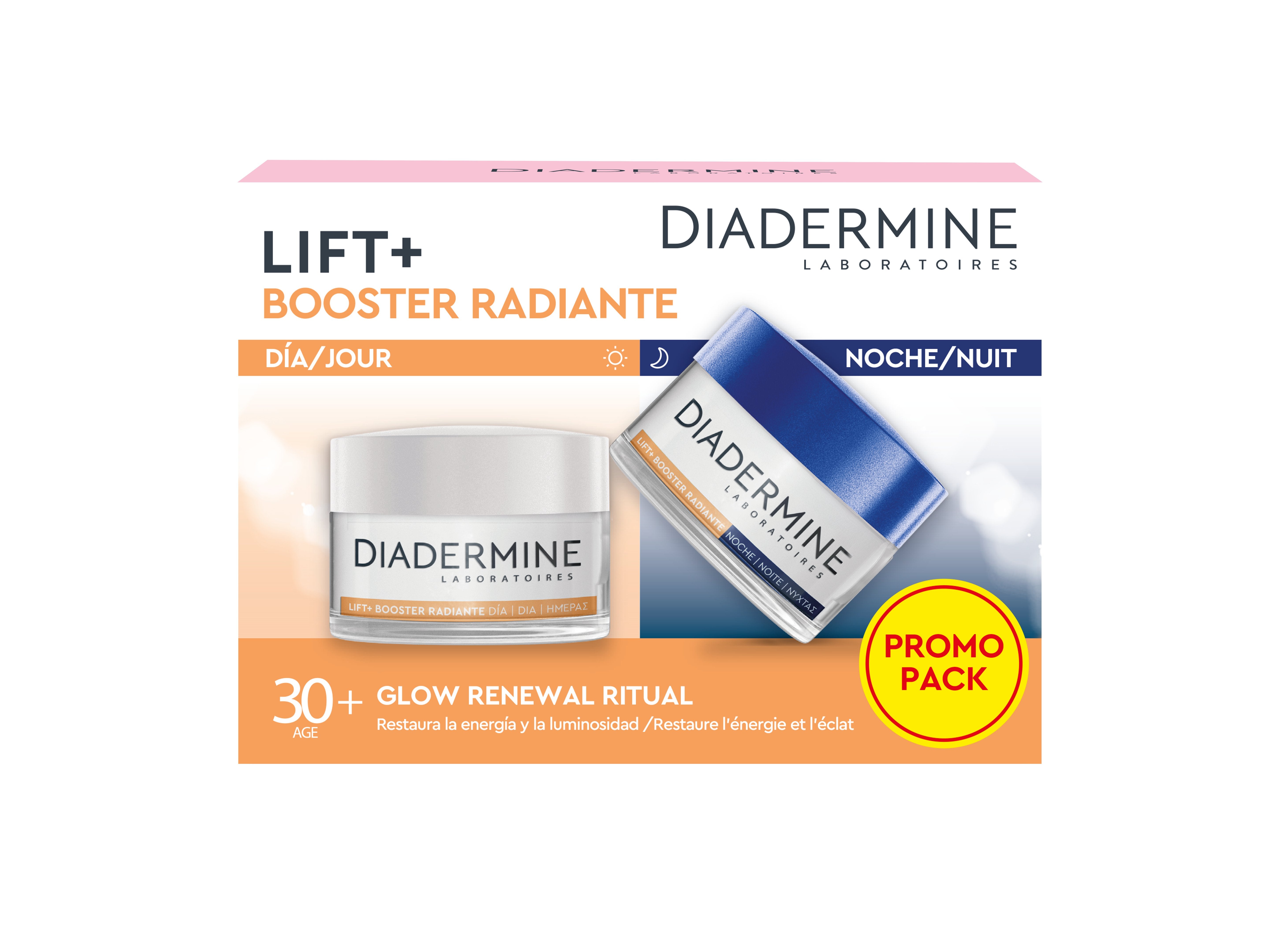 Diadermine Lift+ Booster Radiante crème visage duo jour et nuit