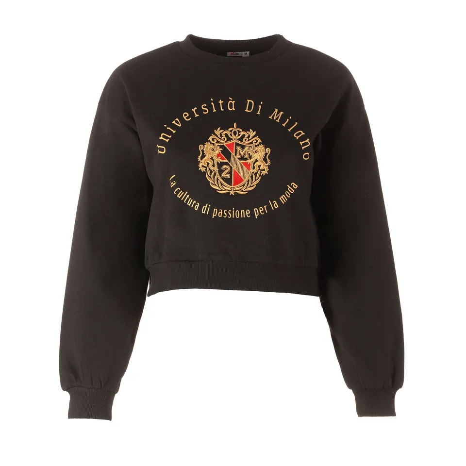Stokomani Mode Sweat Crop Top Noir coton femme