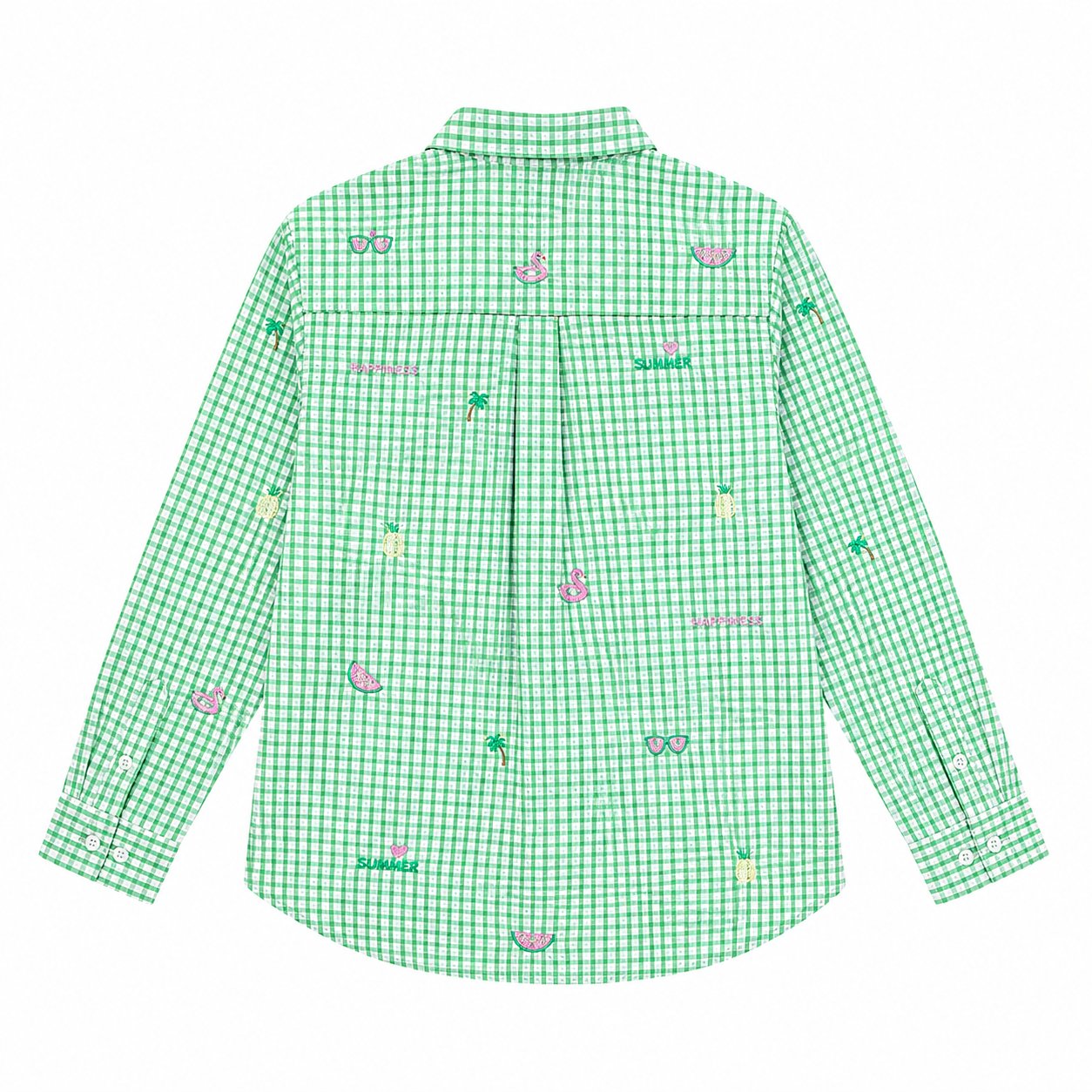 Stokomani Mode chemise broderies vert 32-42