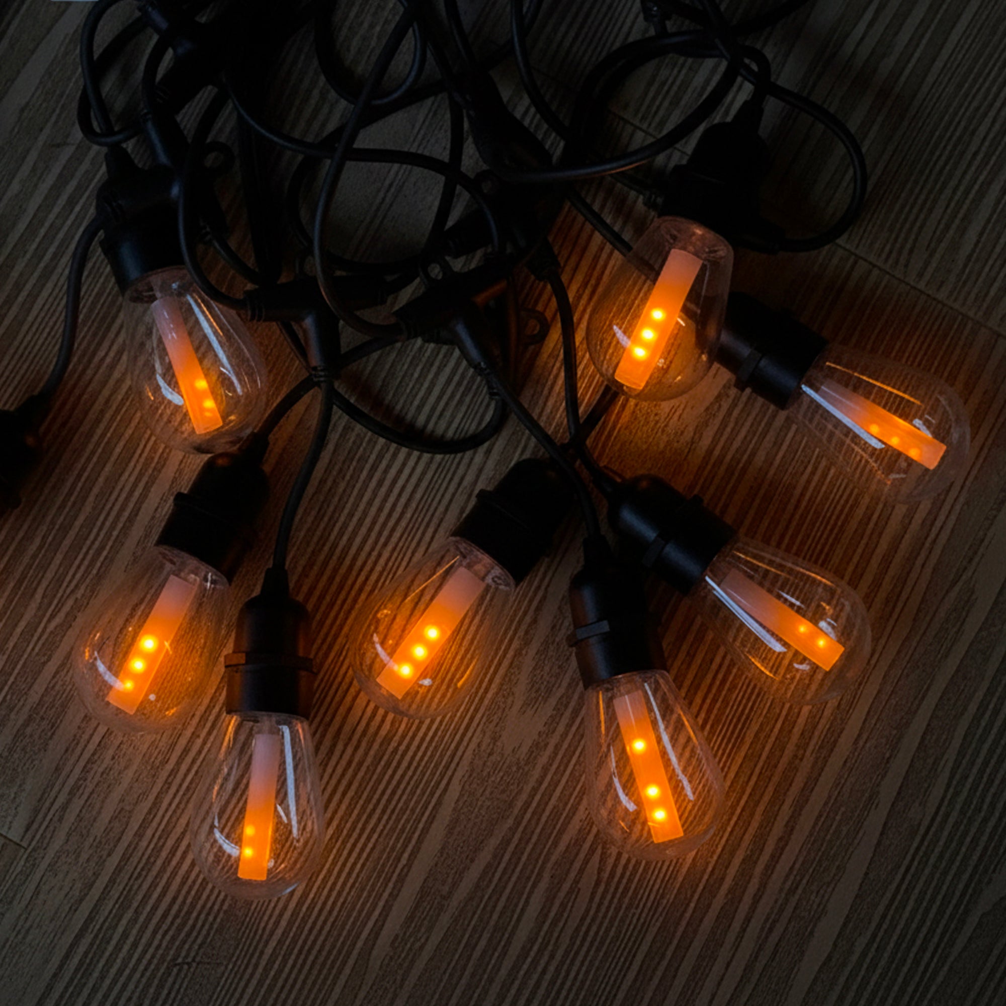 Red Deco Flame String Light guirlande solaire 8m 10 LED