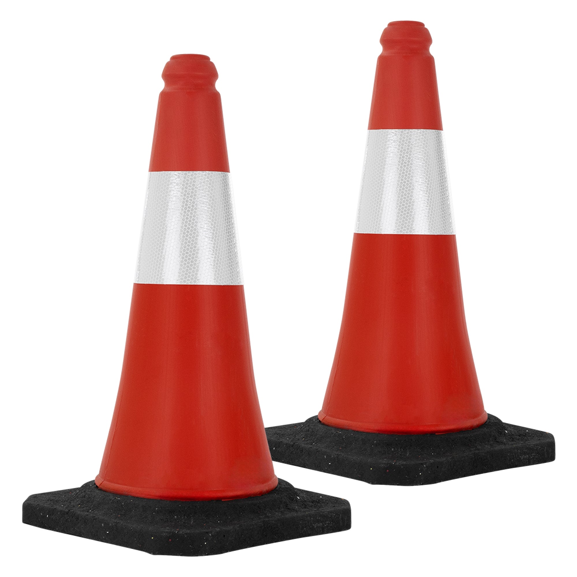 ECD Germany cône de signalisation 51 cm rouge/blanc lot de 2