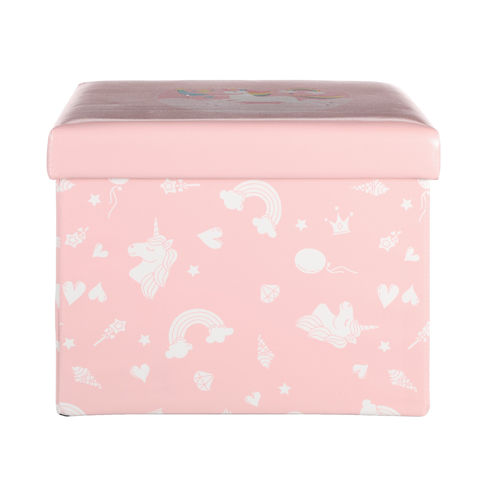 Stokomani Maison Pouf de rangement pliable assise