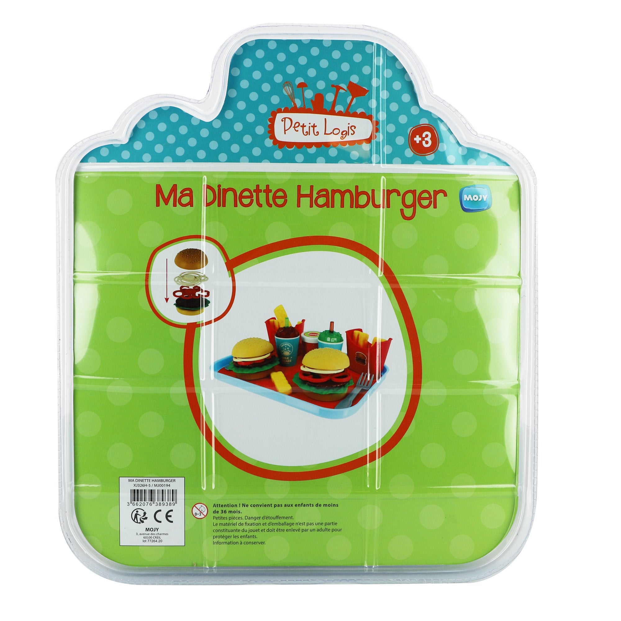 Stokomani dinette hamburger jouet enfant 2-4 ans