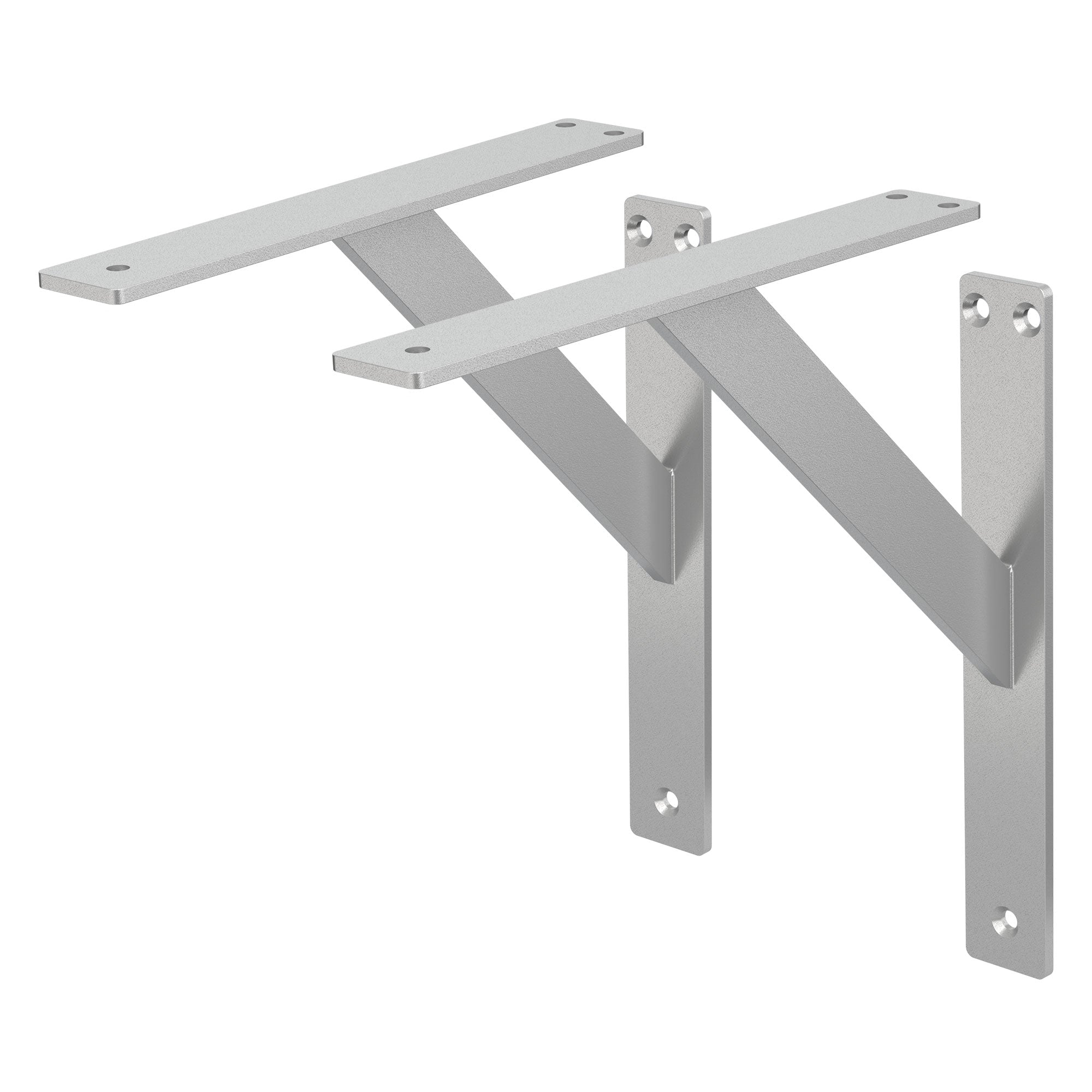 ML-Design Console murale aluminium 180x180 noir lot 2 équerre