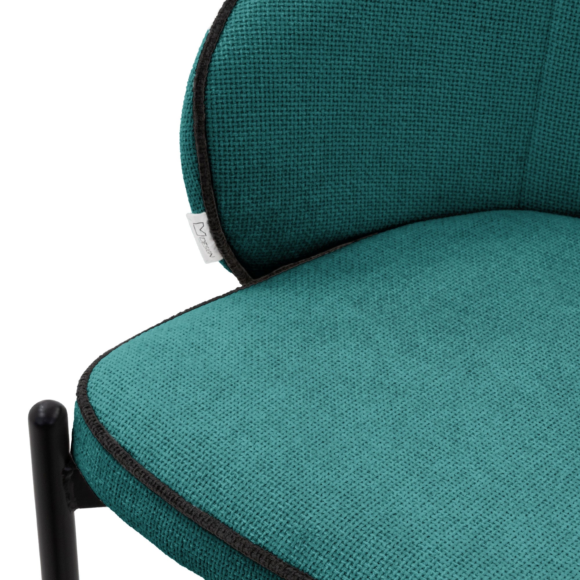ML-Design tabouret bar lot 2 pétrole 50x101x54 cm dossier repose-pieds