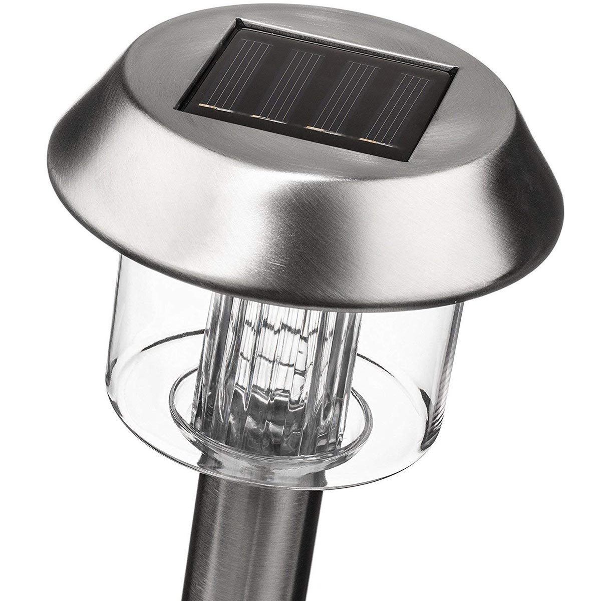 Red Deco Alesia lot 8 balises solaires inox LED blanc H39cm