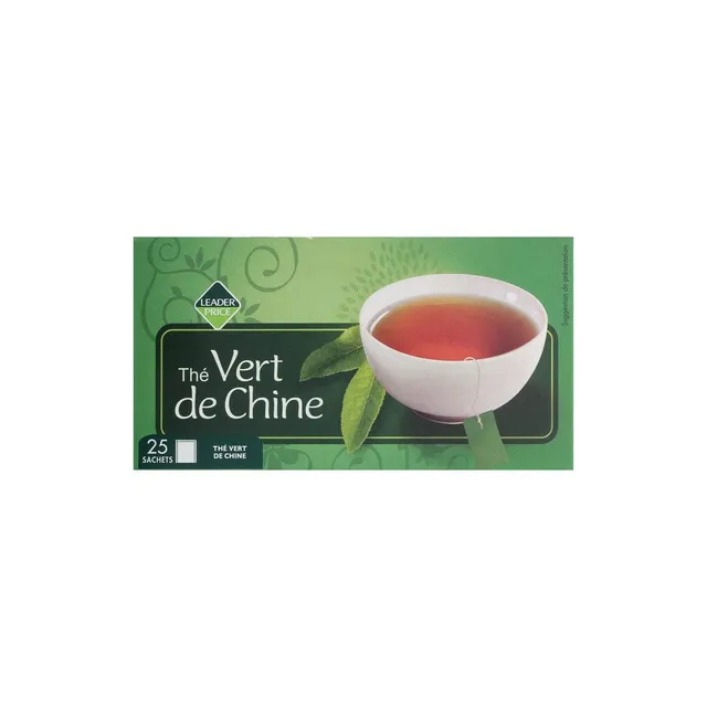 Leader Price thé vert 40g petit-déjeuner