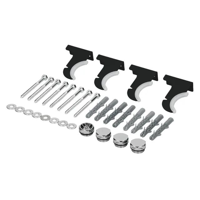ECD Germany Heizungen Stella kit fixation radiateur noir mat