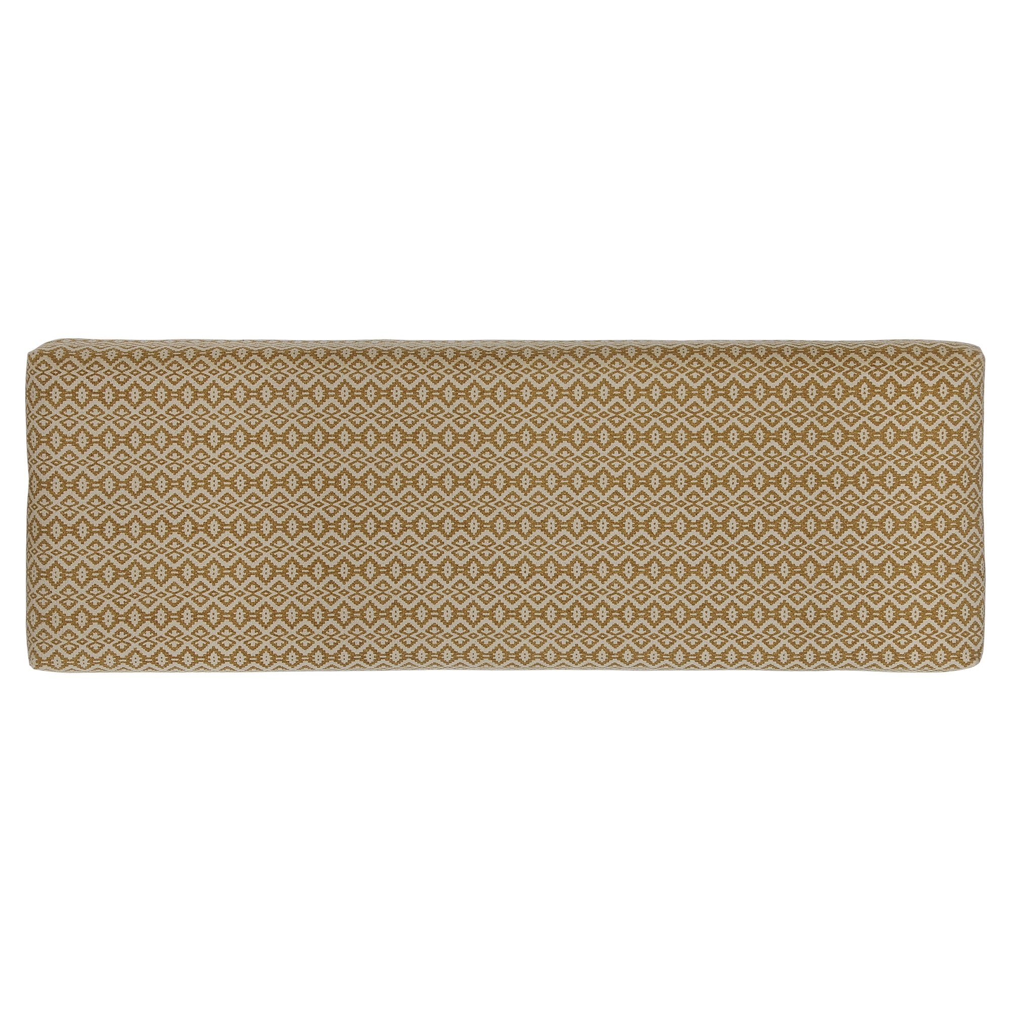 WOMO-Design banc tissu blanc doré 120x48x40 pieds bois