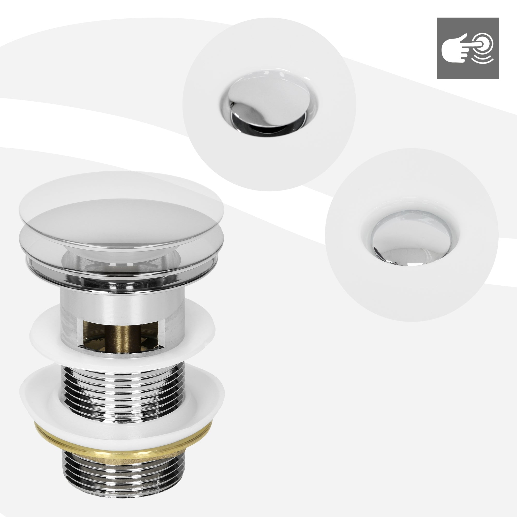 LuxeBath lavabo céramique noir 51,5x36x13 cm bonde trop-plein