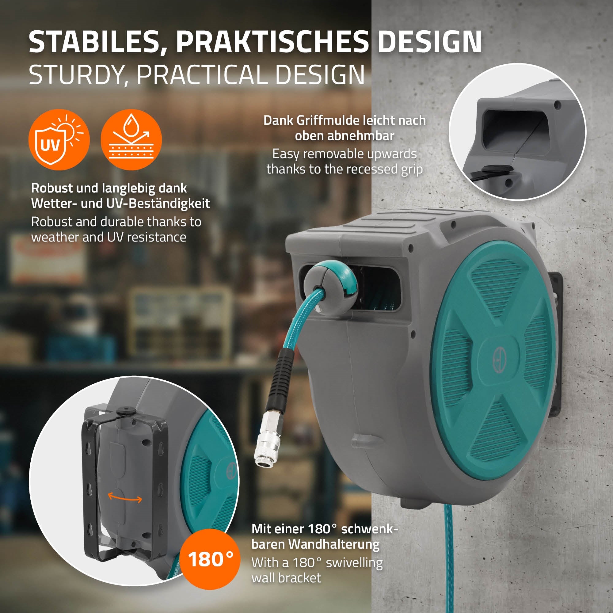 ECD Germany Atelier enrouleur air 20 m 1/4 mural