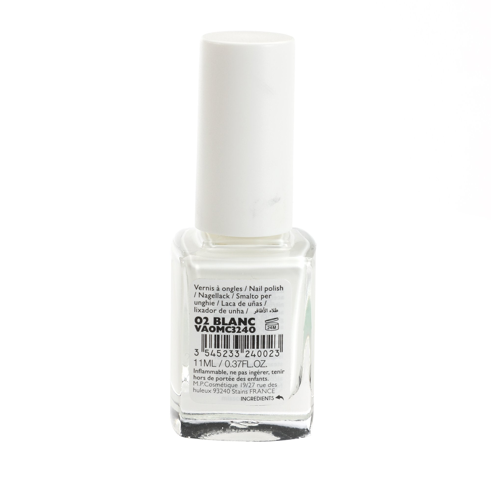 Miss Cop vernis à ongles blanc couvrant longue tenue