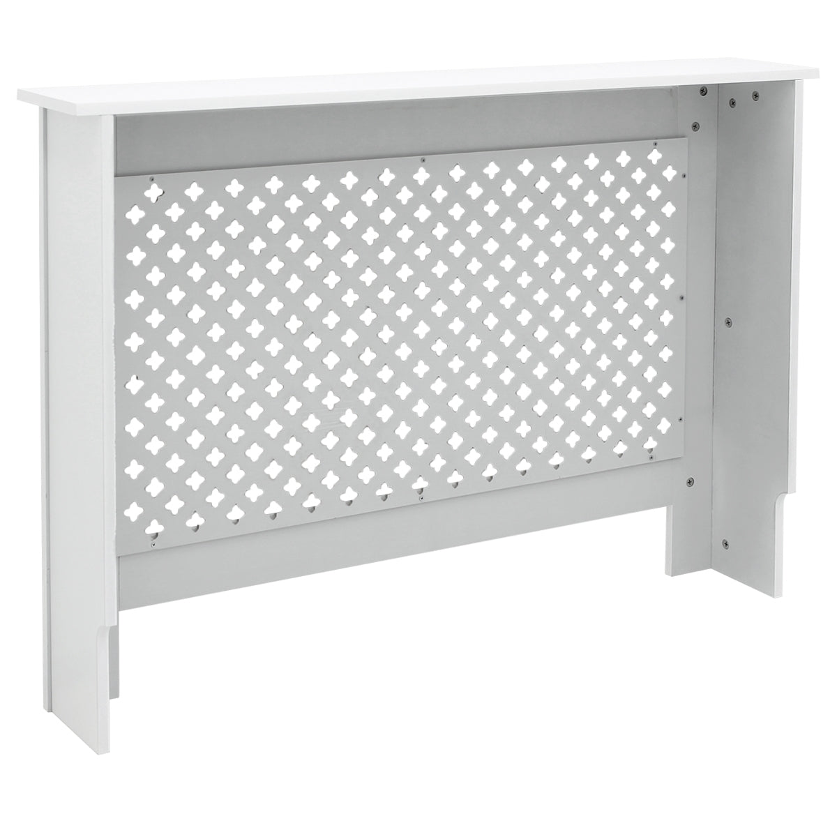 ECD Germany cache-radiateur blanc MDF 112x19x82 cm losange