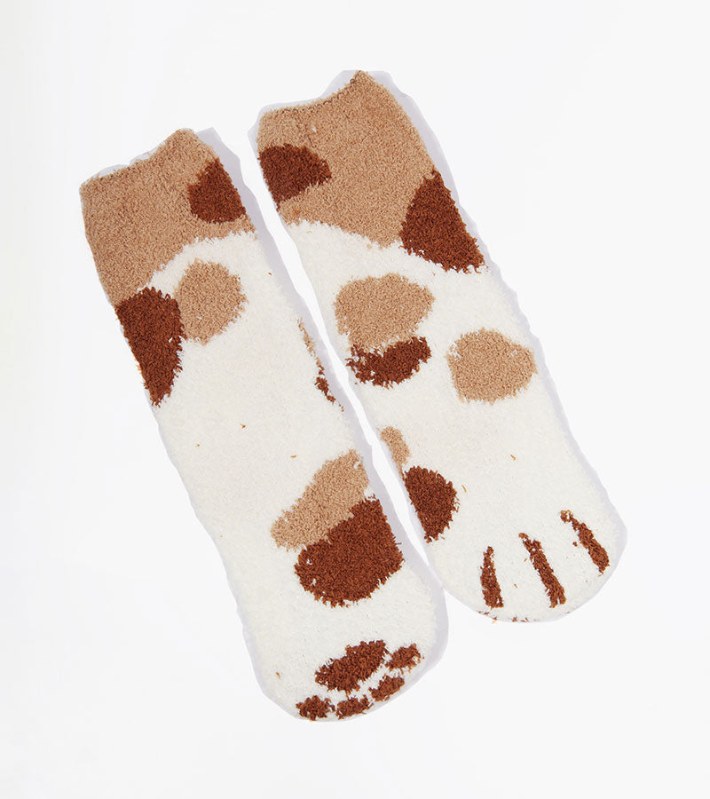 L'avant gardiste Chaussettes chat moumoute tâches marron