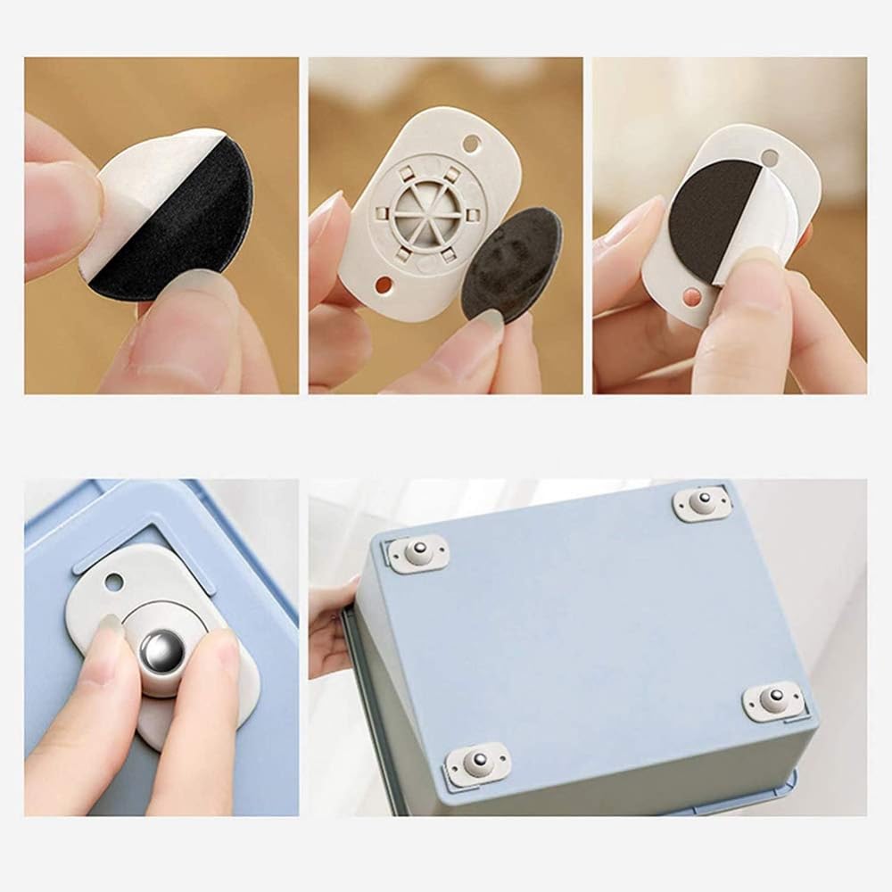 Shop-Story Rolfix Mini Roulette Auto-Adhésive 360° x4 ABS