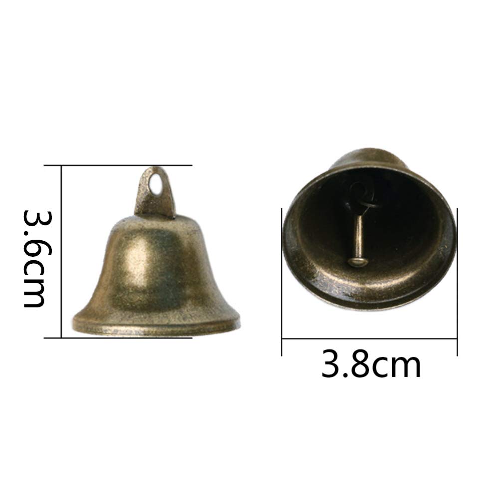 Milisten clochette main cuivre marron 38 mm lot de 20