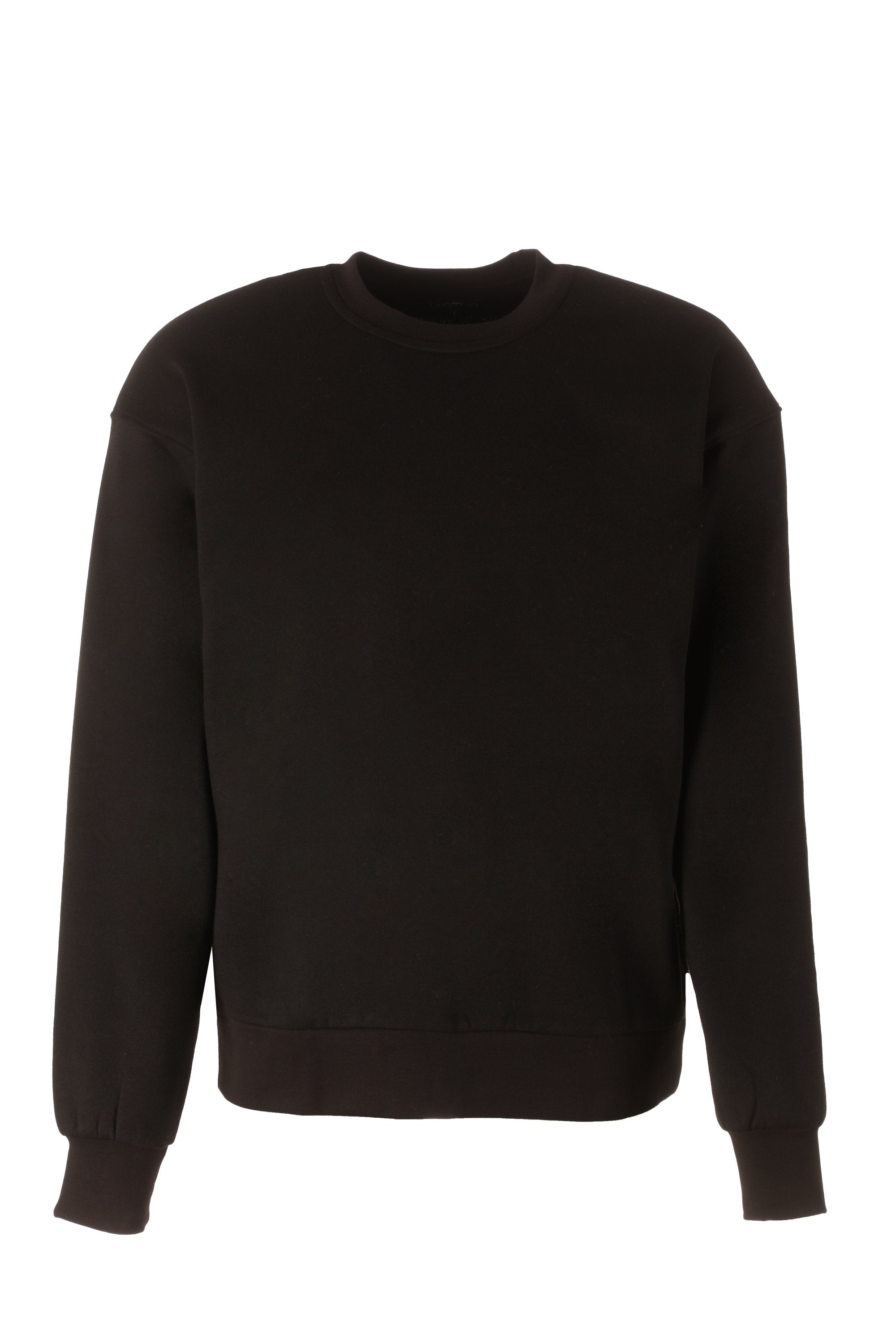 Stokomani Mode Sweat uni col rond noir homme coton L
