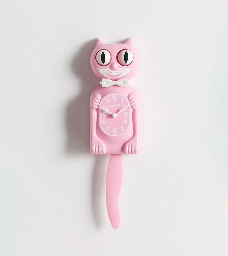 L'avant gardiste Kit-Cat horloge chat rose chewing-gum
