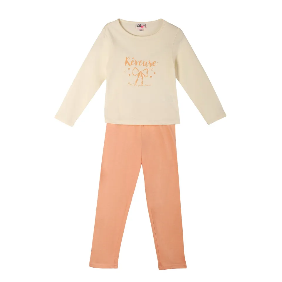 Stokomani Mode Pyjama jersey blanc enfant 05A coton