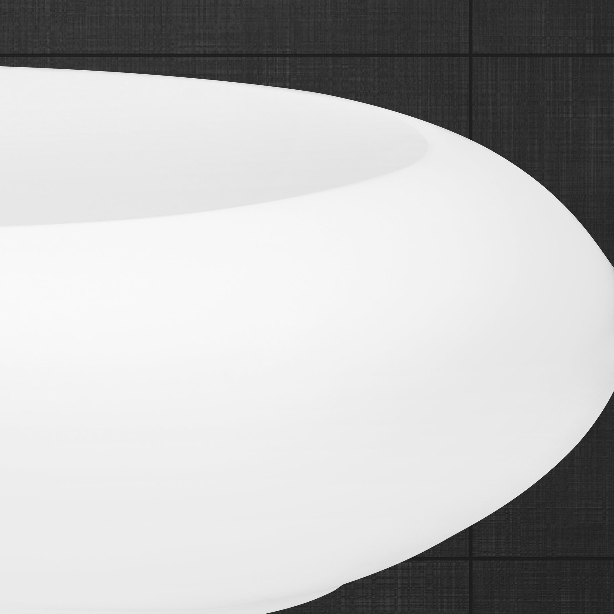 ECD Germany Sanitär lavabo ovale blanc 58,5 cm sans trop-plein à poser