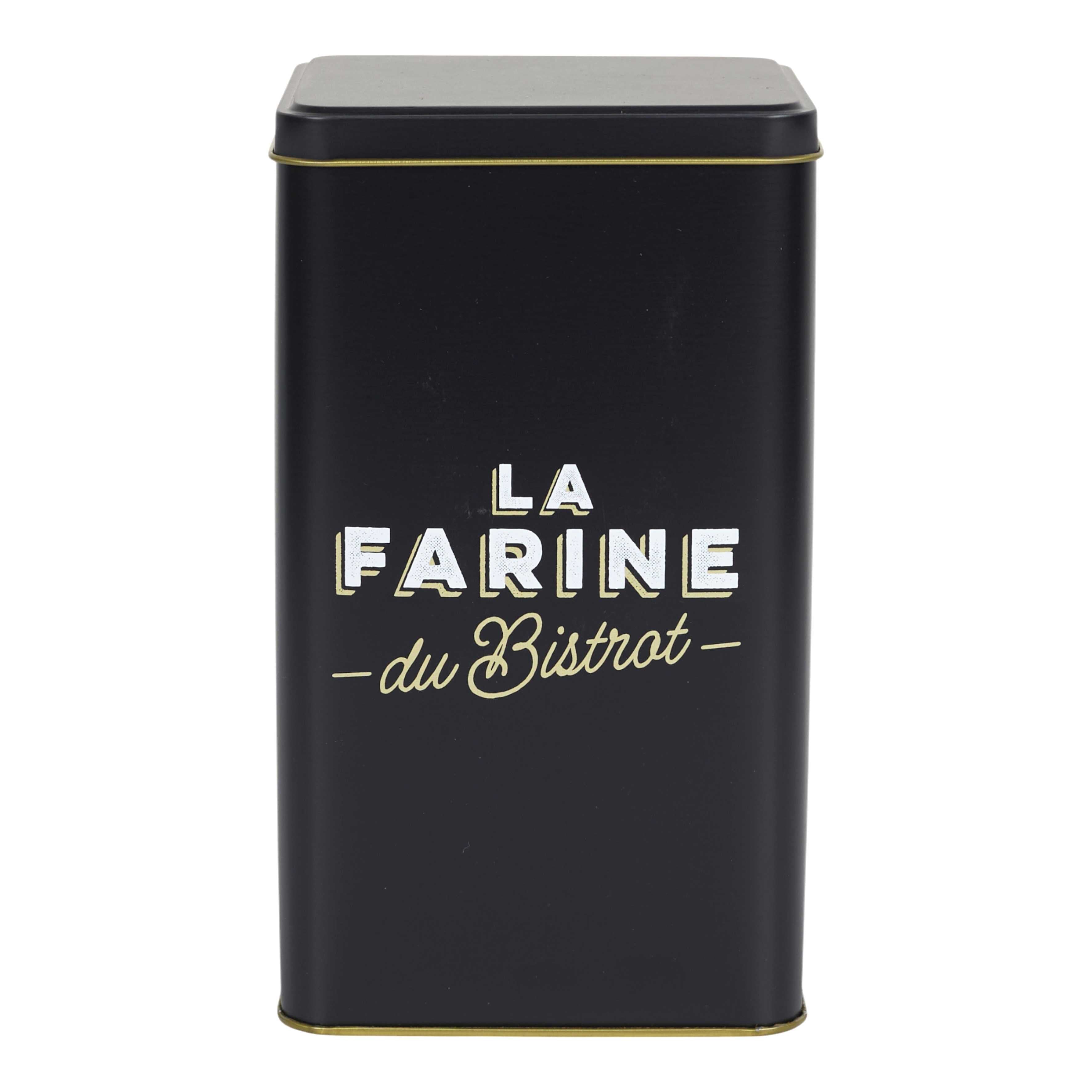Stokomani Maison boîte farine métal Bistrot 10,8 cm