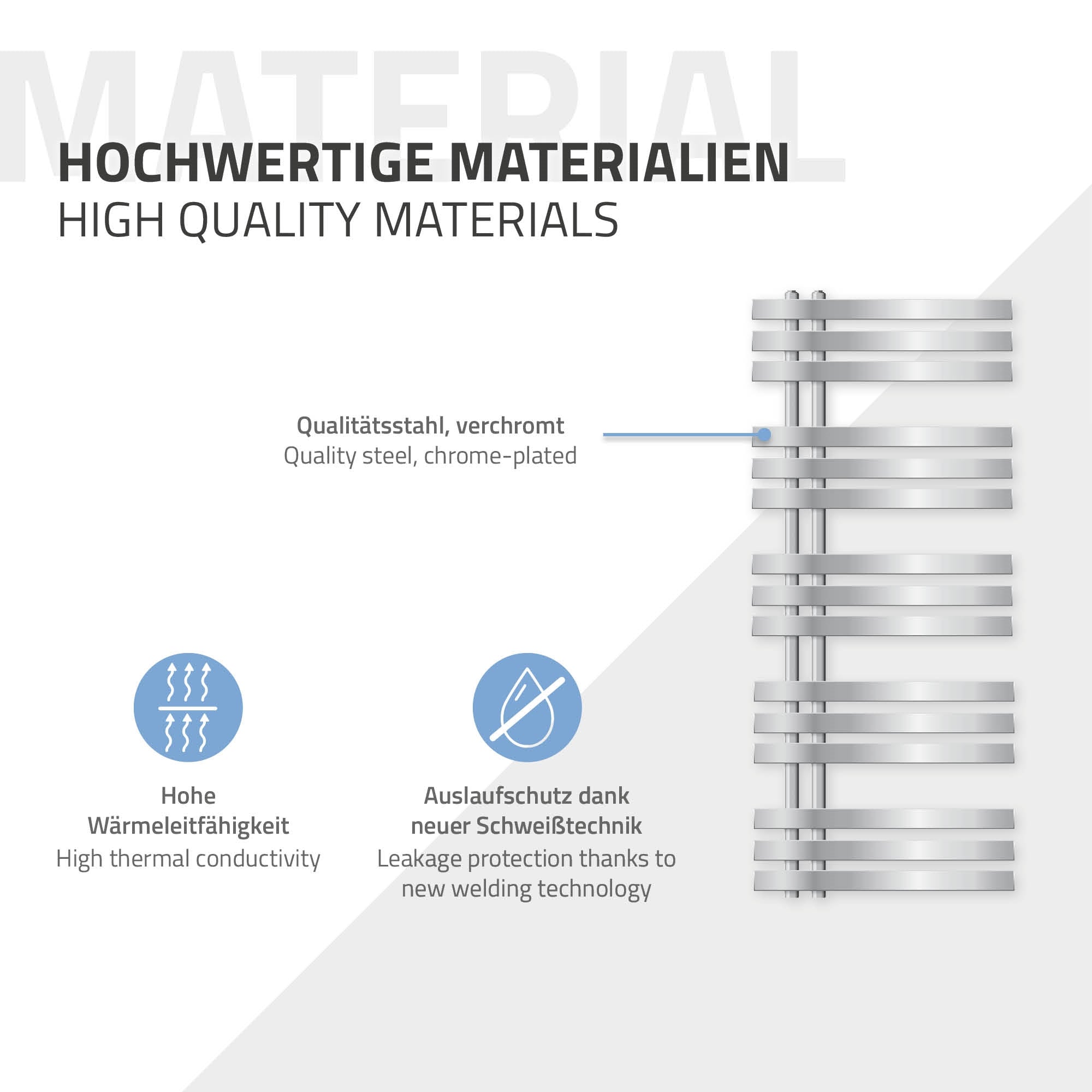 ECD Germany Iron EM 500x1200 radiateur chrome 900W