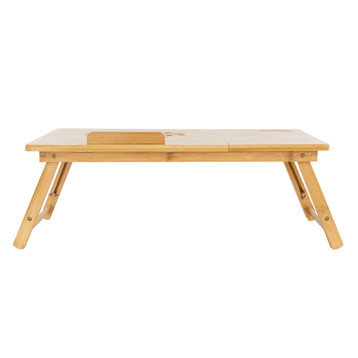 ML-Design Table ordinateur portable bois marron pliable