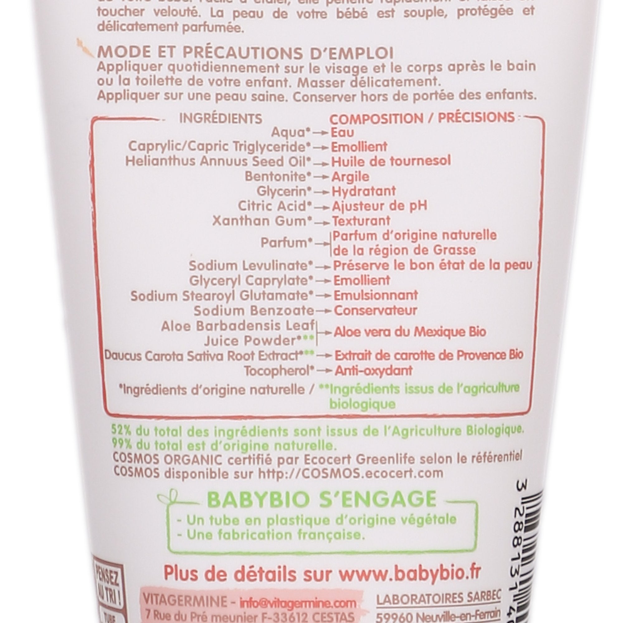 Stokomani Beauté crème hydratante visage et corps bébé