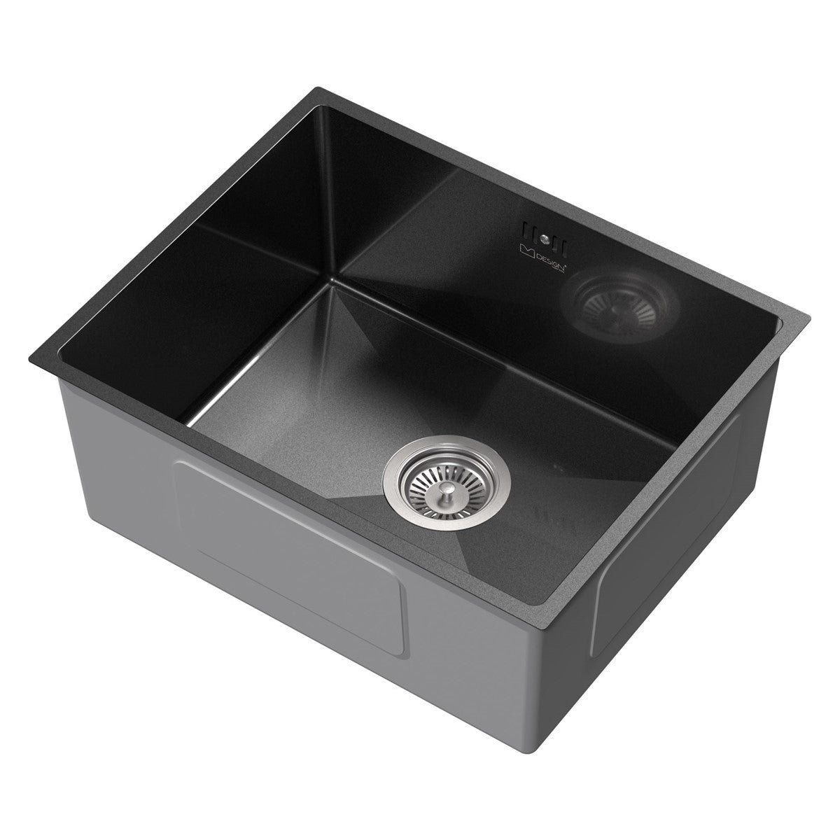 ECD Germany Sanitär Évier inox 50x40 cm anthracite à encastrer