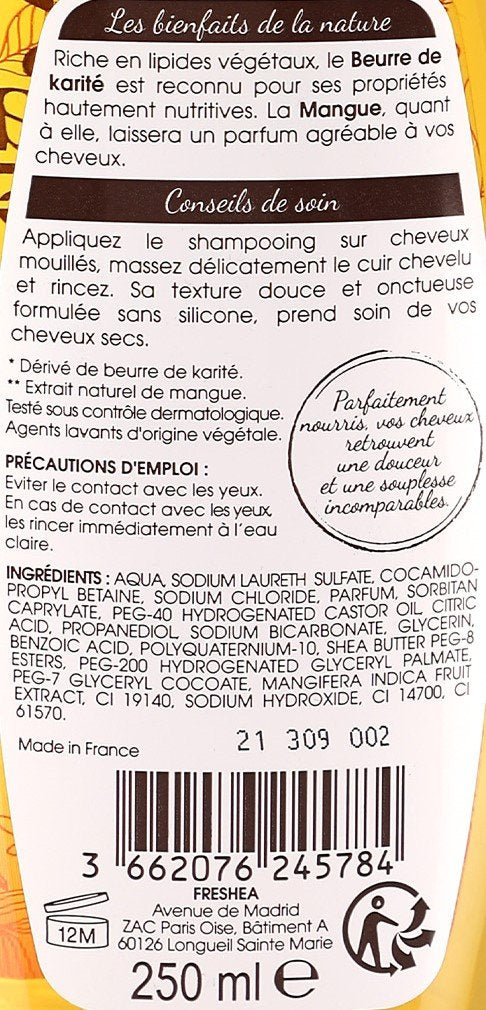 Stokomani Shampoing doux karité mangue cheveux souples