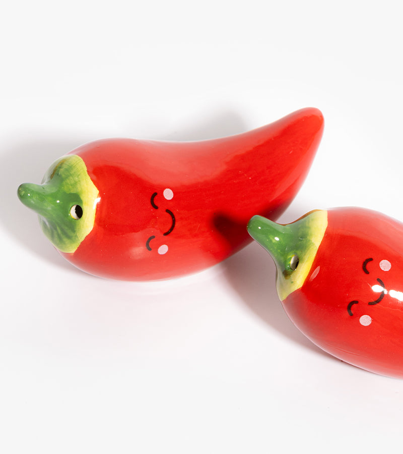 L'avant gardiste Table Fun Salière et poivrière piment duo