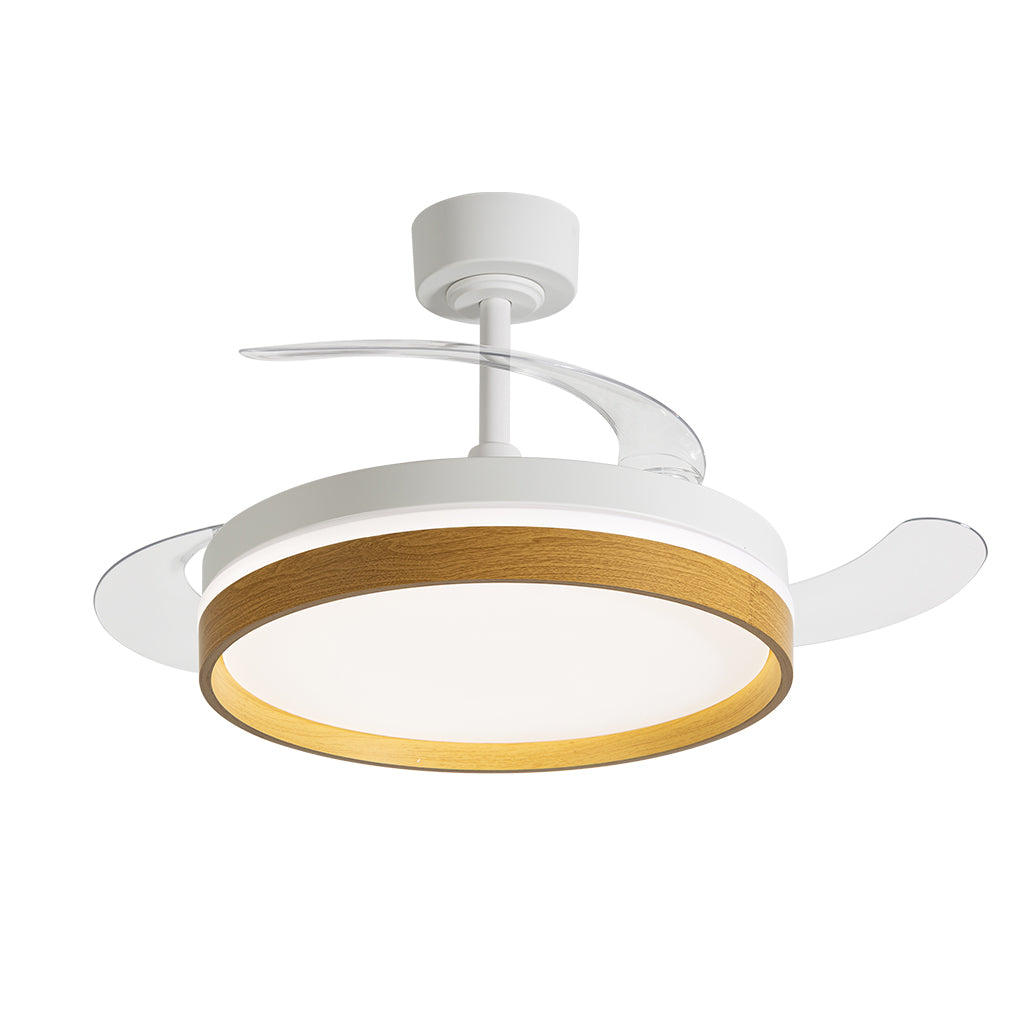 Red Deco Calysa ventilateur plafond 106cm blanc bois