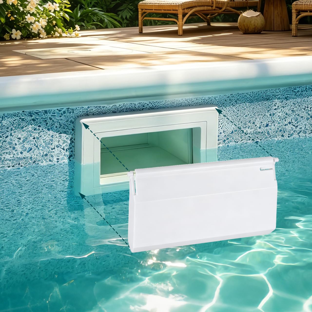 Milisten Volet skimmer piscine lot 2 19,5x13,5cm
