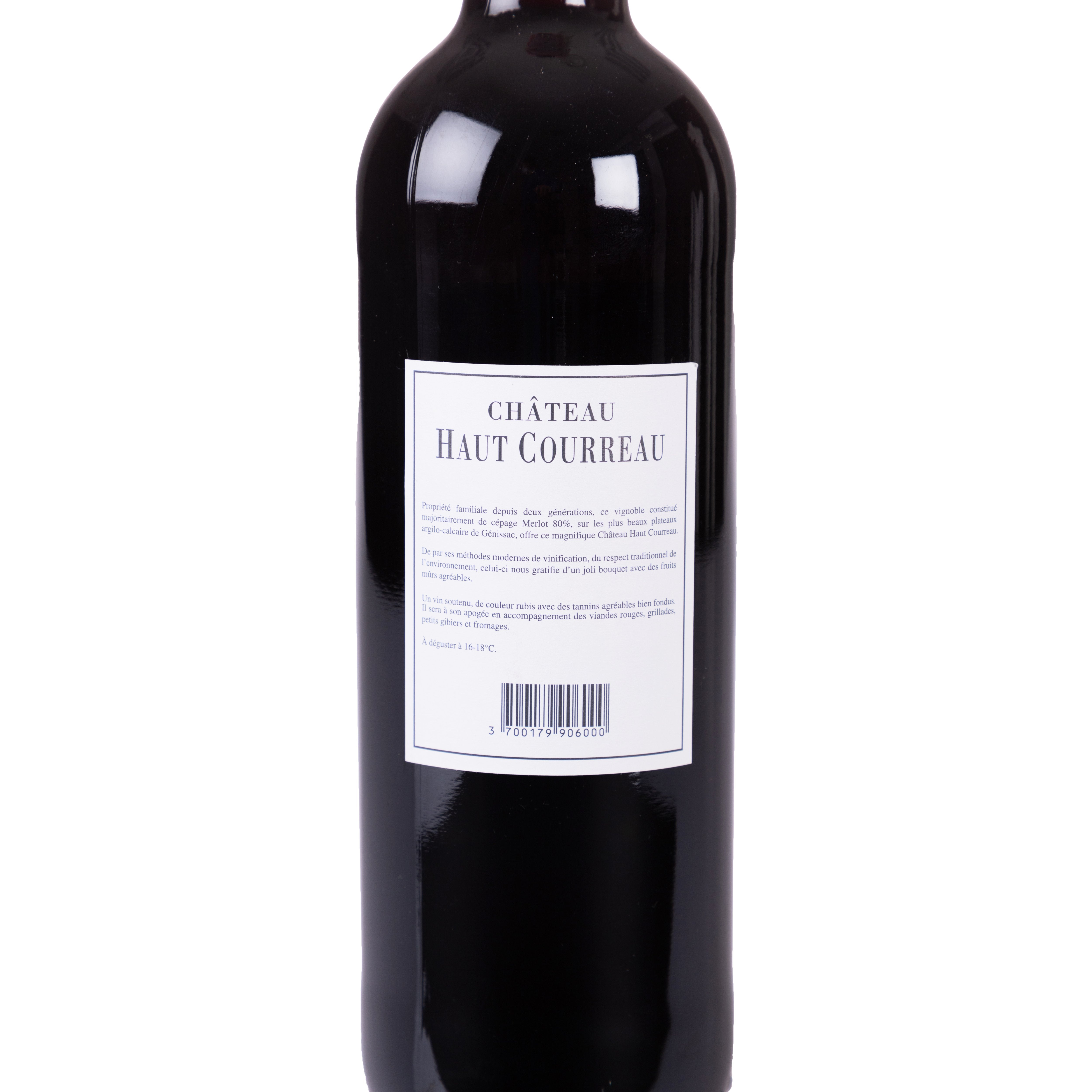 Château Haut Courreau Bordeaux AOP 2020 rouge merlot vin
