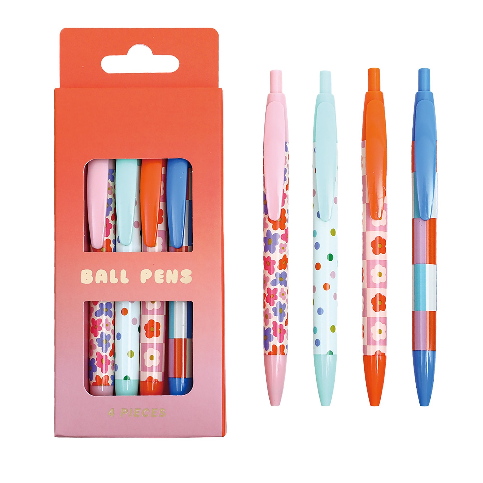Stokomani Scolaire Set 4 stylos billes écriture fluide