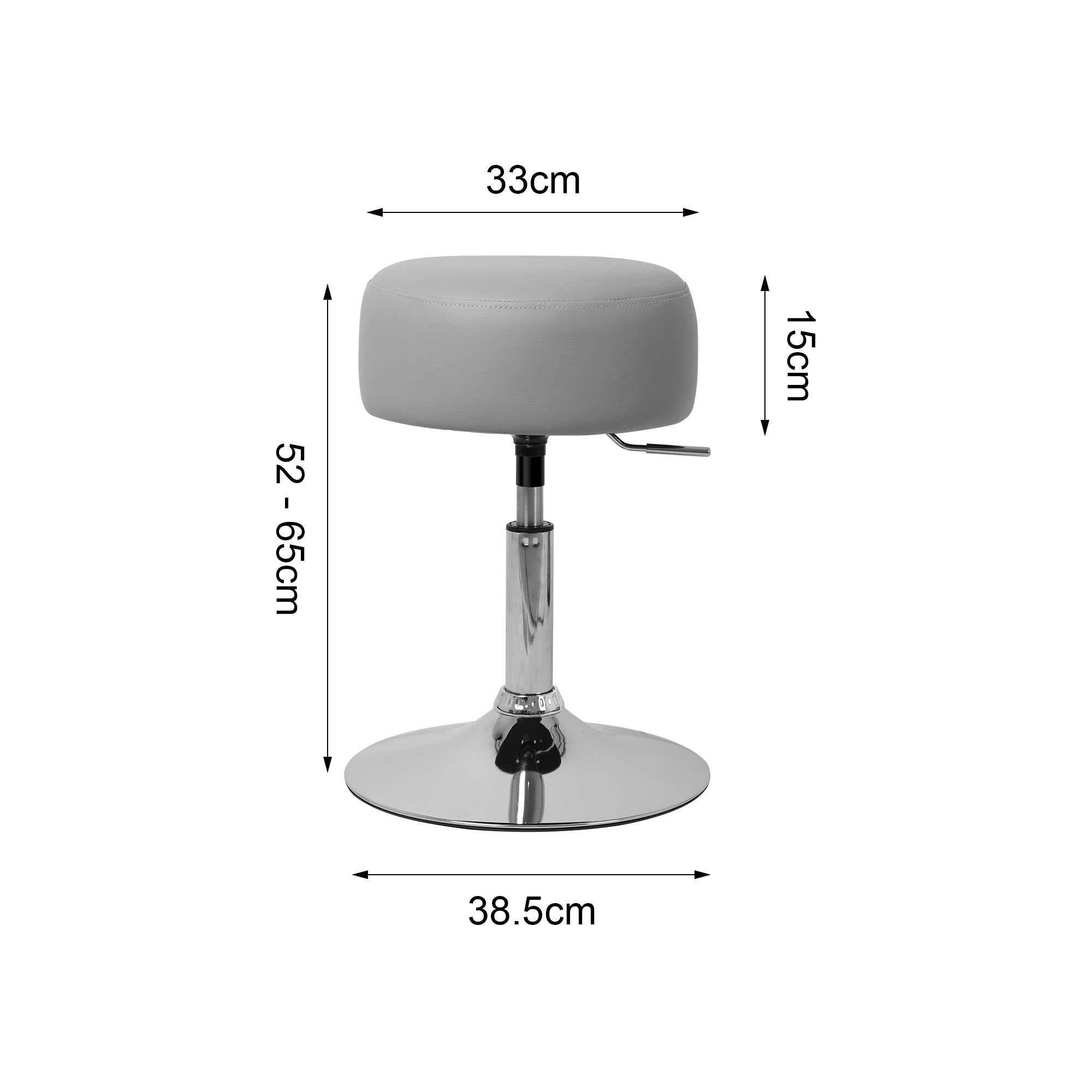 ML-Design Tabouret bar gris clair lot 2 simili cuir réglable