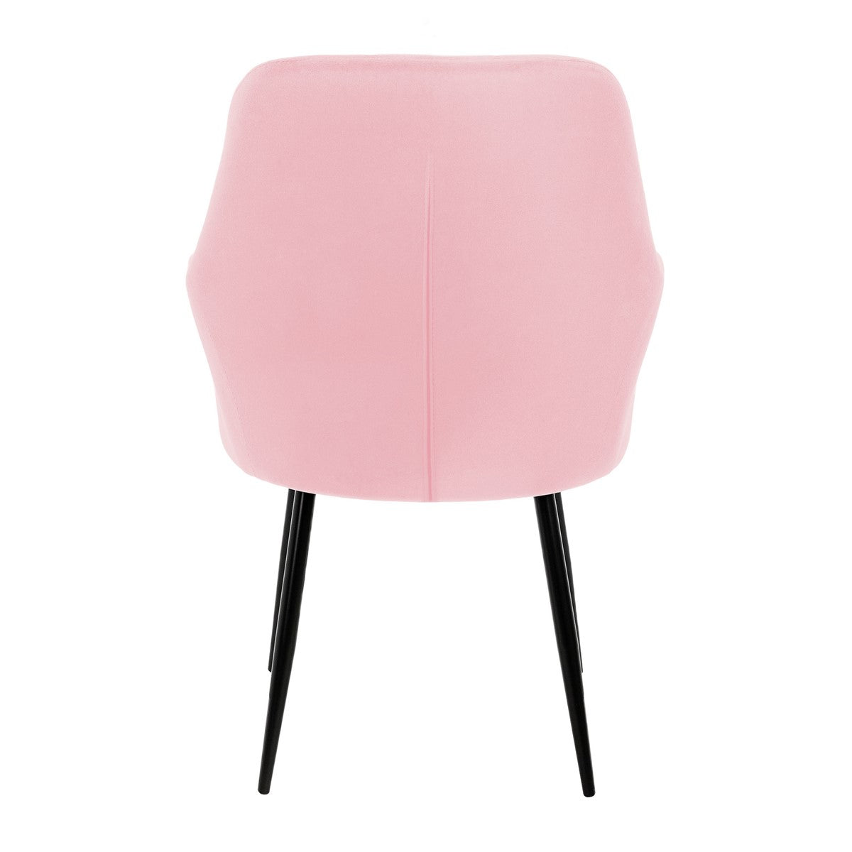 ECD Germany Meuble chaise rose lot de 2 microfibre accoudoirs