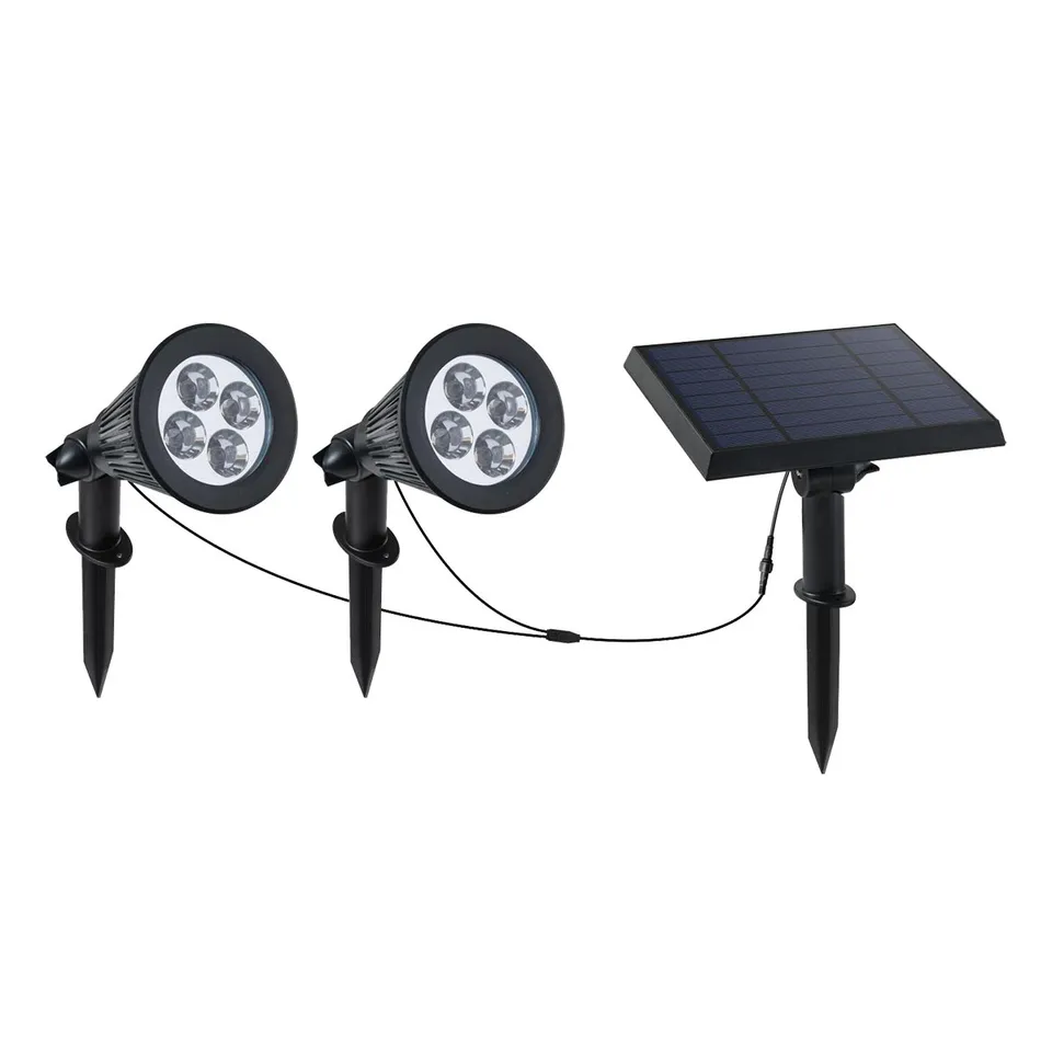Red Deco Family Spiky double spot solaire LED H38cm