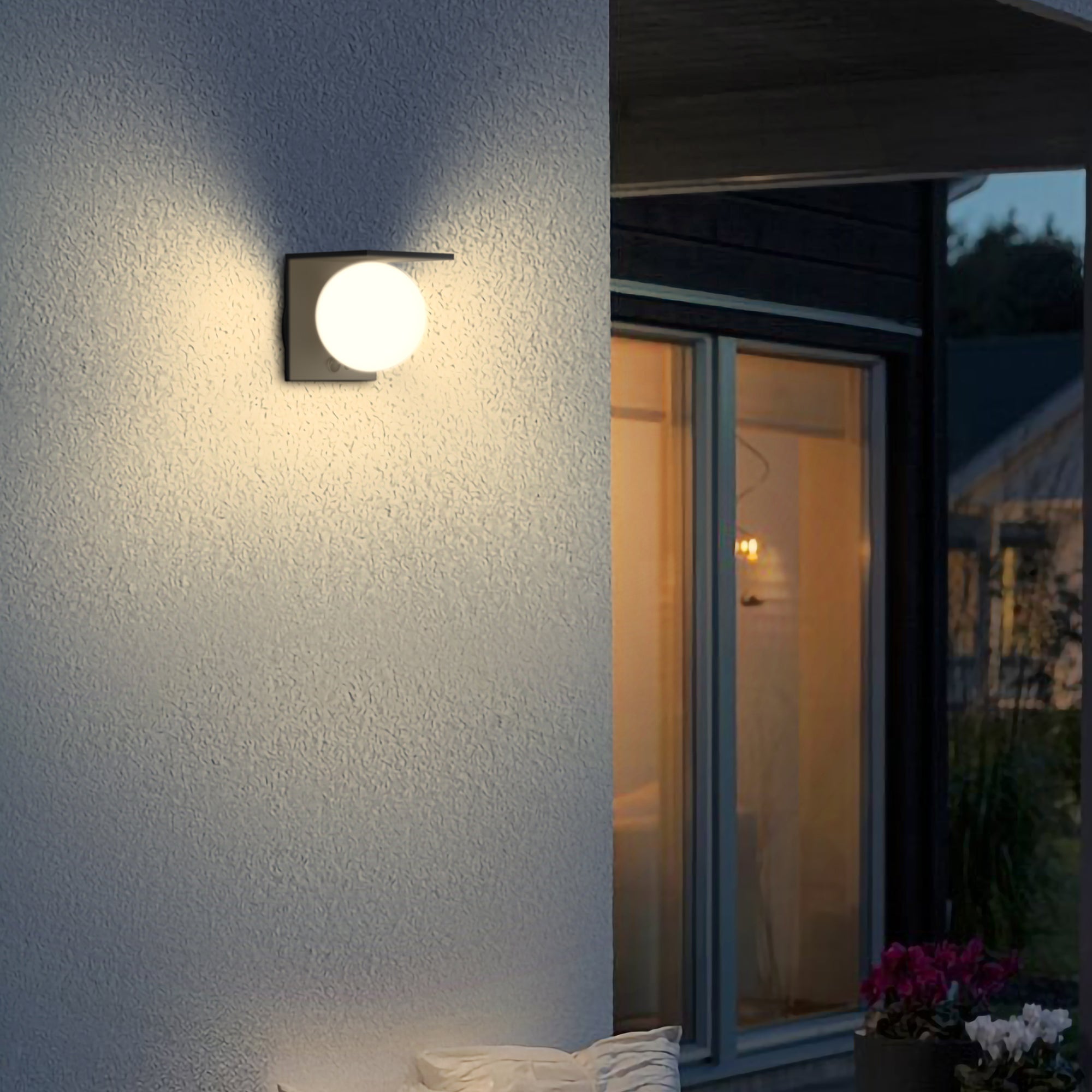 Red Deco Bolly Wall applique murale solaire LED blanc froid H14cm