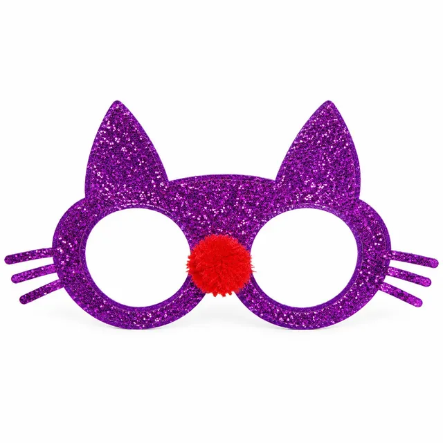 Stokomani Halloween lunettes fantaisie violet chat