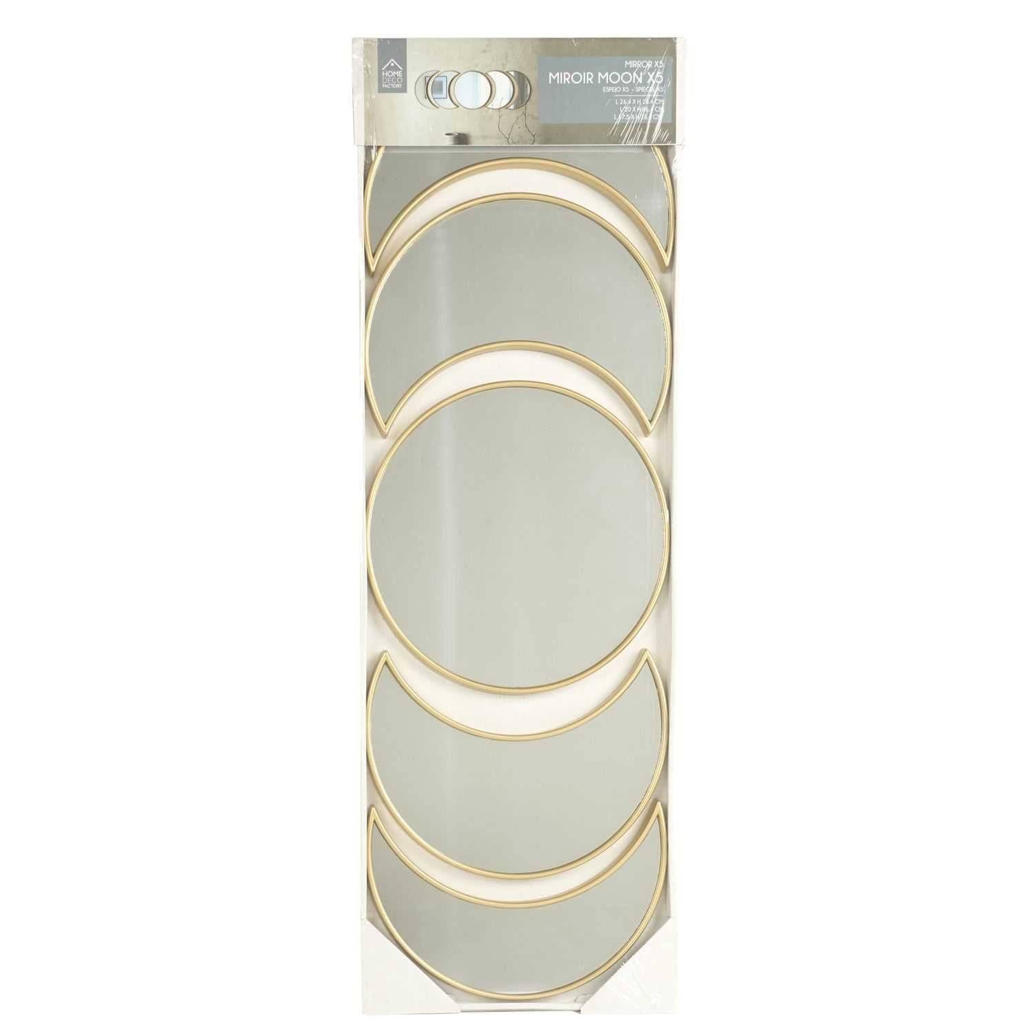 Stokomani Moon lot 5 miroirs déco muraux ronds